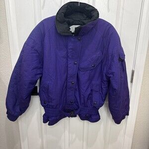 Vintage Europa Helly Hansen Ski Snowboard winter Jacket Purple Zip Women's 14